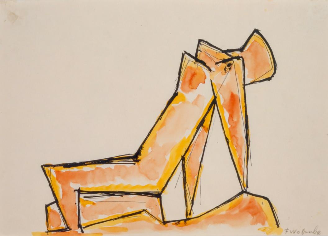 Zurückgelehnte weibliche Figur