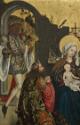 Meister des Schottenaltars, Anbetung der Hl. Drei Könige, um 1470, Malerei auf Eichenholz, 86 x…