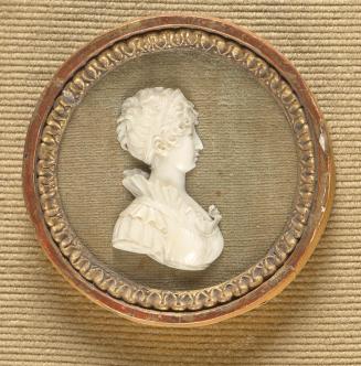 Unbekannter Künstler, Dame mit Haarband und Diadem (Charlotte von Stein?), um 1800, Elfenbein, …