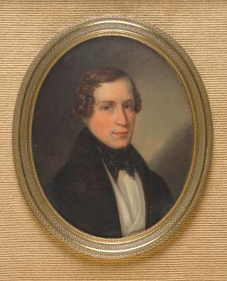 Unbekannter Künstler, Herrenportrait, 1820/1840, Öl auf Elfenbein, 14,2 × 11,2 cm, Schenkung Sa…