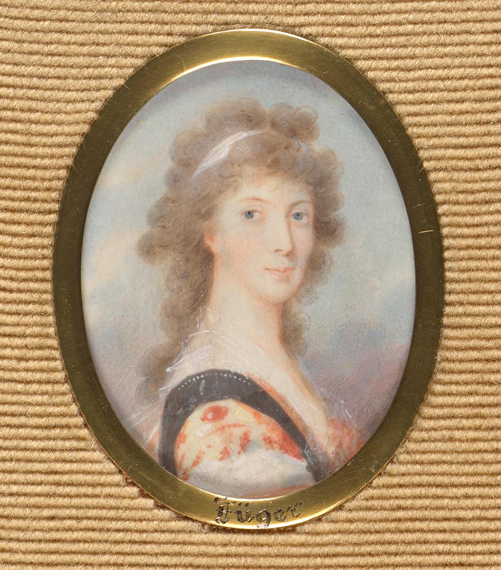 Friedrich Heinrich Füger, Bildnis einer Dame, um 1800, Elfenbein, 6,3 × 5 cm, Schenkung Sammlun…