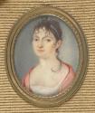 Zuschreibung an Augustin Théodule Ribot, Dame mit Stirnlocken und Locke auf Schulter, um 1805, …