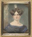Unbekannter Künstler, Damenportrait, 1820/1840, Elfenbein, 5,9 × 4,8 cm, Schenkung Sammlung Mau…