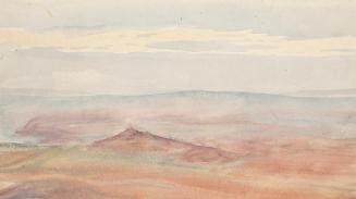 Walther Gamerith, Landschaft, undatiert, Aquarell auf Papier, 18,5 × 32,5 cm, Belvedere, Wien, …