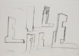 Fritz Wotruba, Enwürfe für ein Ambo, undatiert, Bleistift auf Papier, Blattmaße: 34,4 × 49 cm, …