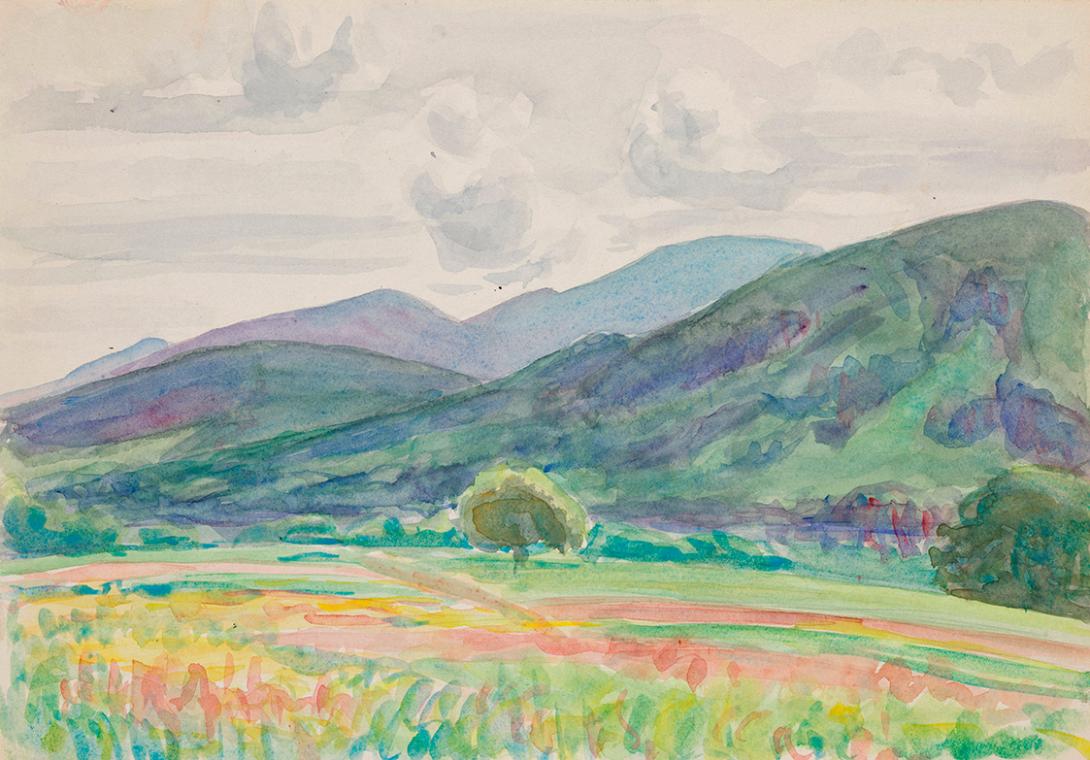 Berglandschaft mit Baum