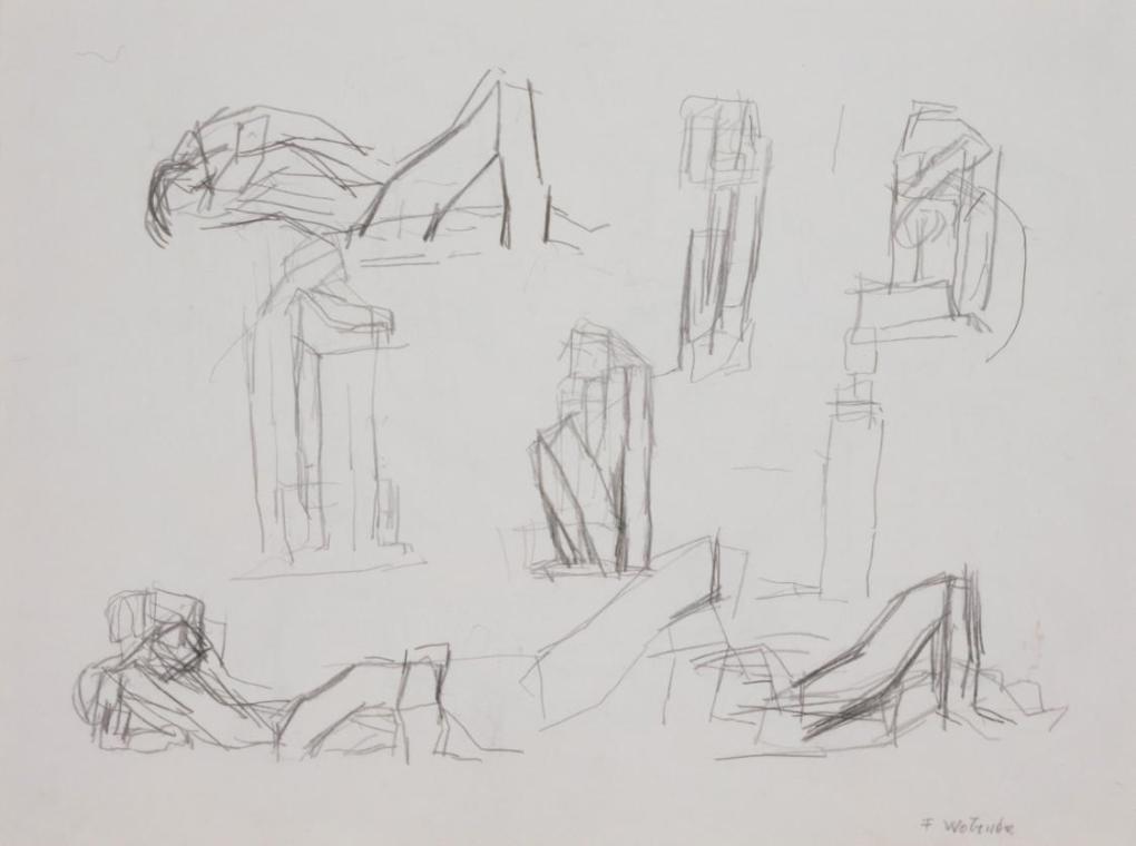 Liegende und hockende Figuren