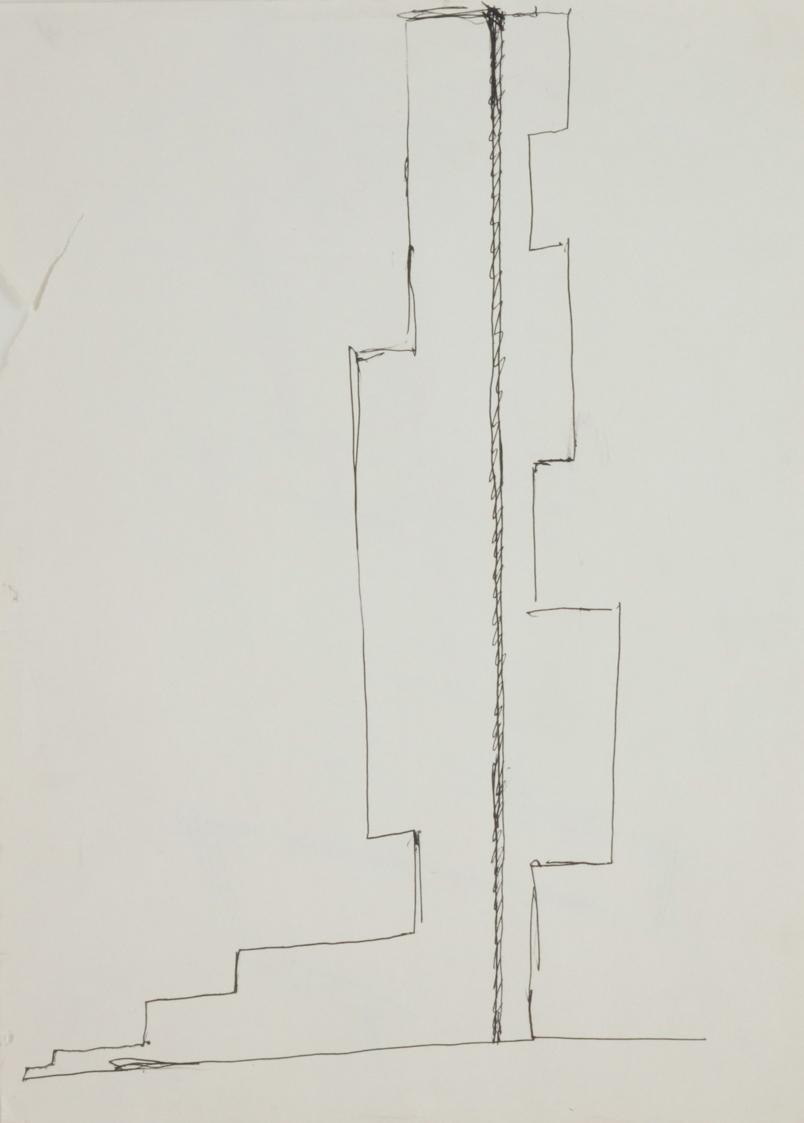 Genius. Entwurf für die freistehende Skulptur des zweiteiligen Mahnmals für die Opfer des Nationalsozialismus vor dem Alten Schloss in Stuttgart