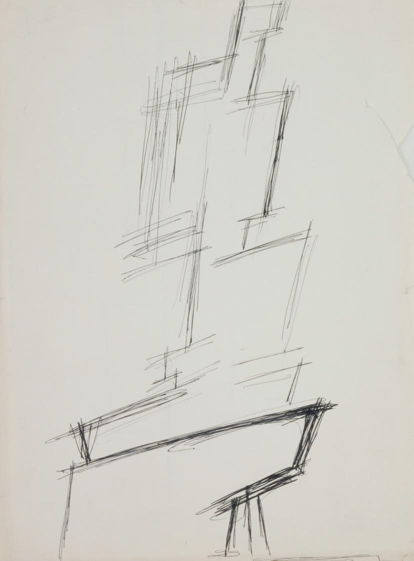 Genius. Entwurf für die freistehende Skulptur des zweiteiligen Mahnmals für die Opfer des Nationalsozialismus vor dem Alten Schloss in Stuttgart