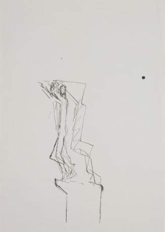 Fritz Wotruba, Entwurf für ein Denkmal für Stuttgart, 1965, Tusche mit Feder auf Papier, Blattm…