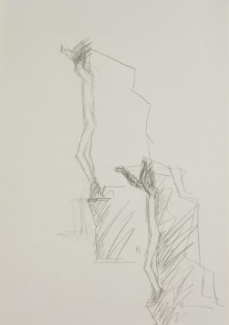 Fritz Wotruba, Entwurf für ein Denkmal für Stuttgart, 1965, Bleistift auf Papier, Blattmaße: 59…