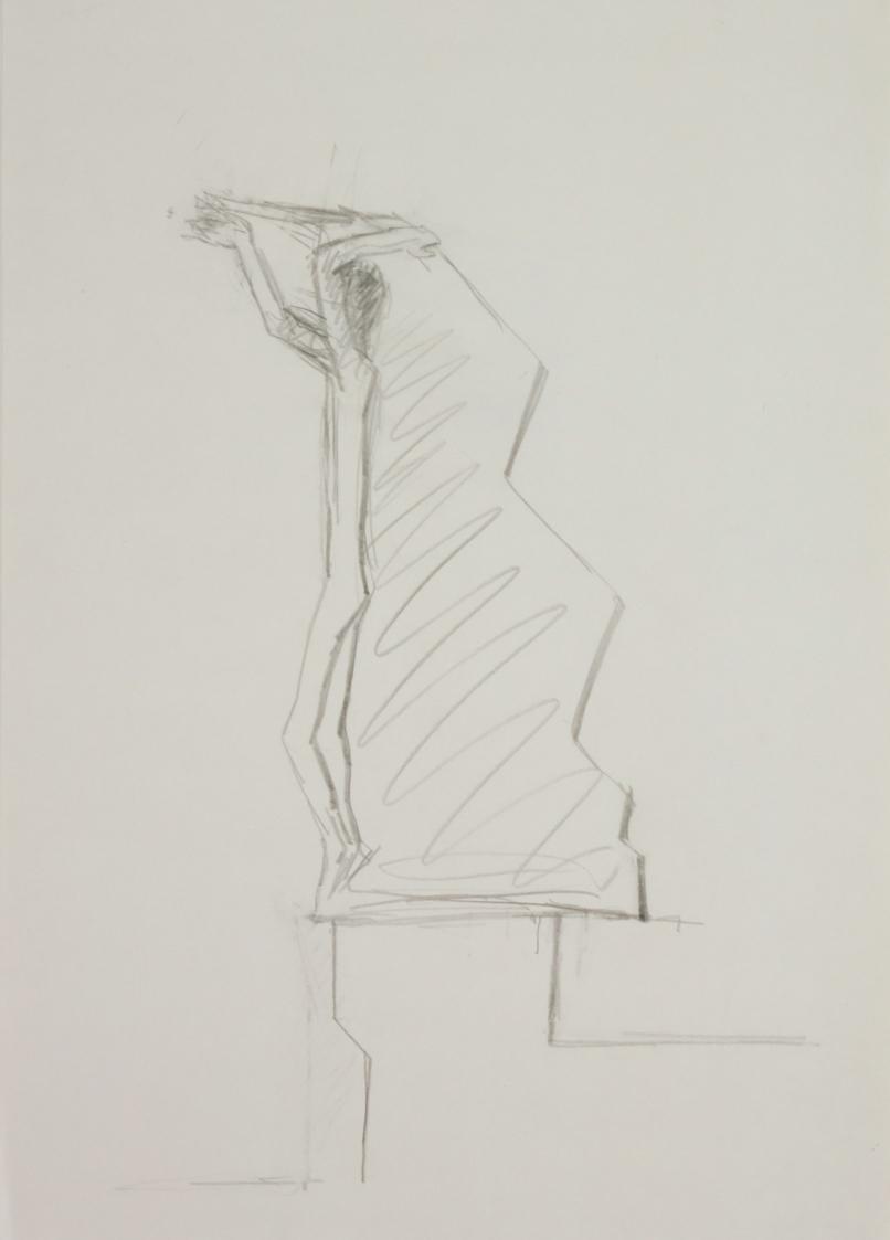 Entwurf für eine Figur – Aufflug