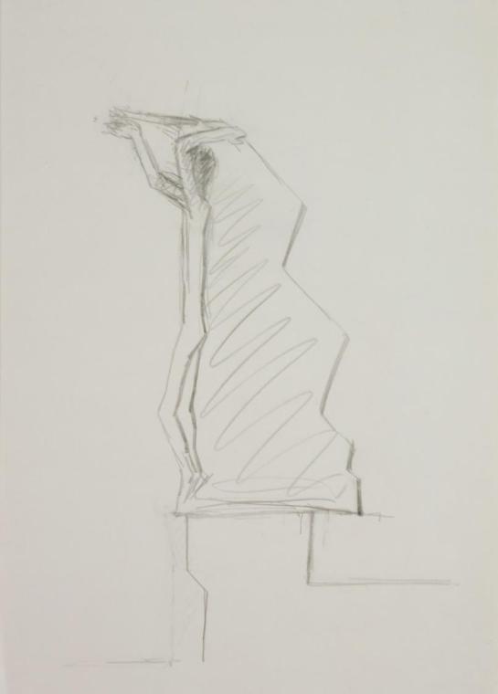 Entwurf für eine Figur – Aufflug