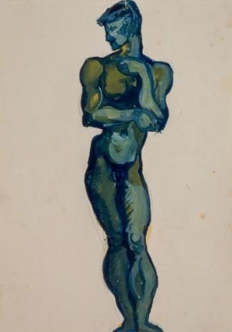 Fritz Wotruba, Jünglingsfigur, undatiert, Aquarell über Bleistift auf Papier, Blattmaße: 30,6 ×…