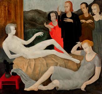 Béla Kontuly, Die Auferstehung der Tochter von Jairus I., um 1928–1929, Öl auf Leinwand, 100 × …