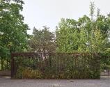 Lois Weinberger, Wild Cube, 2011, Ruderaleinfriedung aus Eisen, Spontanvegetation, 400 × 500 × …