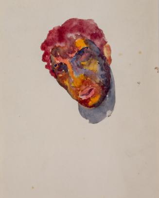 Fritz Wotruba, Kopf, 1924, Aquarell über Bleistift auf Papier, Blattmaße: 24 × 19,2 cm, Belvede…