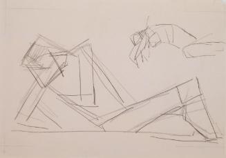 Fritz Wotruba, Zwei Figuren, zurückgelehnt, undatiert, Bleistift auf Papier
, Blattmaße: 21 × …