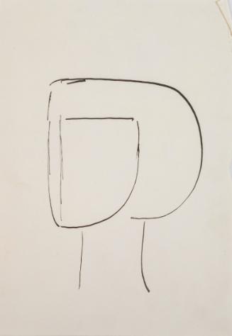 Fritz Wotruba, Kopf, undatiert, Tusche mit Feder auf Papier
, Blattmaße: 29,7 × 21 cm, Belvede…