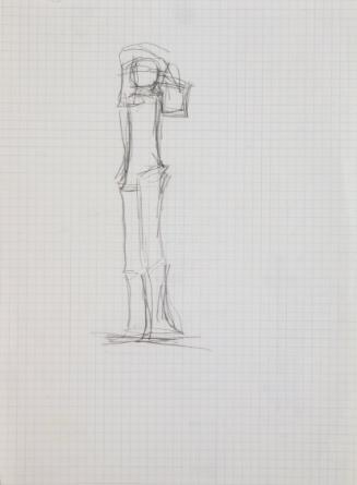 Fritz Wotruba, Figur, 1958, Bleistift auf Papier
, Blattmaße: 28,5 × 21 cm, Belvedere, Wien, I…