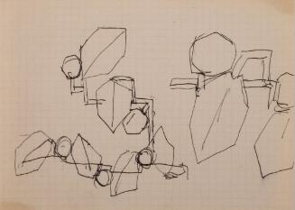 Fritz Wotruba, Entwurf für Schmuck, undatiert, Kugelschreiber (schwarz) auf Papier
, Blattmaße…