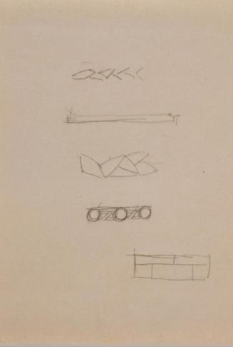 Fritz Wotruba, Entwürfe für Schmuck, undatiert, Bleistift auf Papier
, Blattmaße: 20,2 × 14 cm…