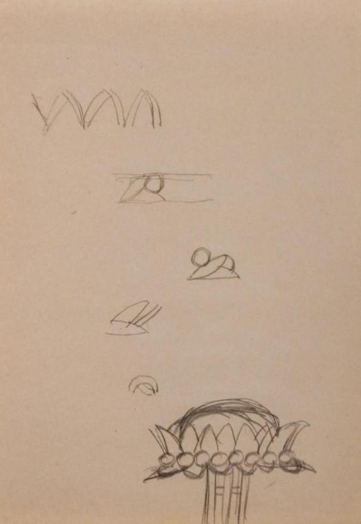 Fritz Wotruba, Entwürfe für Schmuck, undatiert, Bleistift auf Papier
, Blattmaße: 20,2 × 14 cm…
