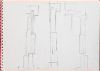 Fritz Wotruba, Drei Figuren, undatiert, Bleistift auf Papier
, Blattmaße: 23,2 × 32 cm, Belved…