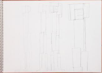 Fritz Wotruba, Vier Figuren, undatiert, Bleistift auf Papier
, Blattmaße: 23,2 × 32 cm, Belved…