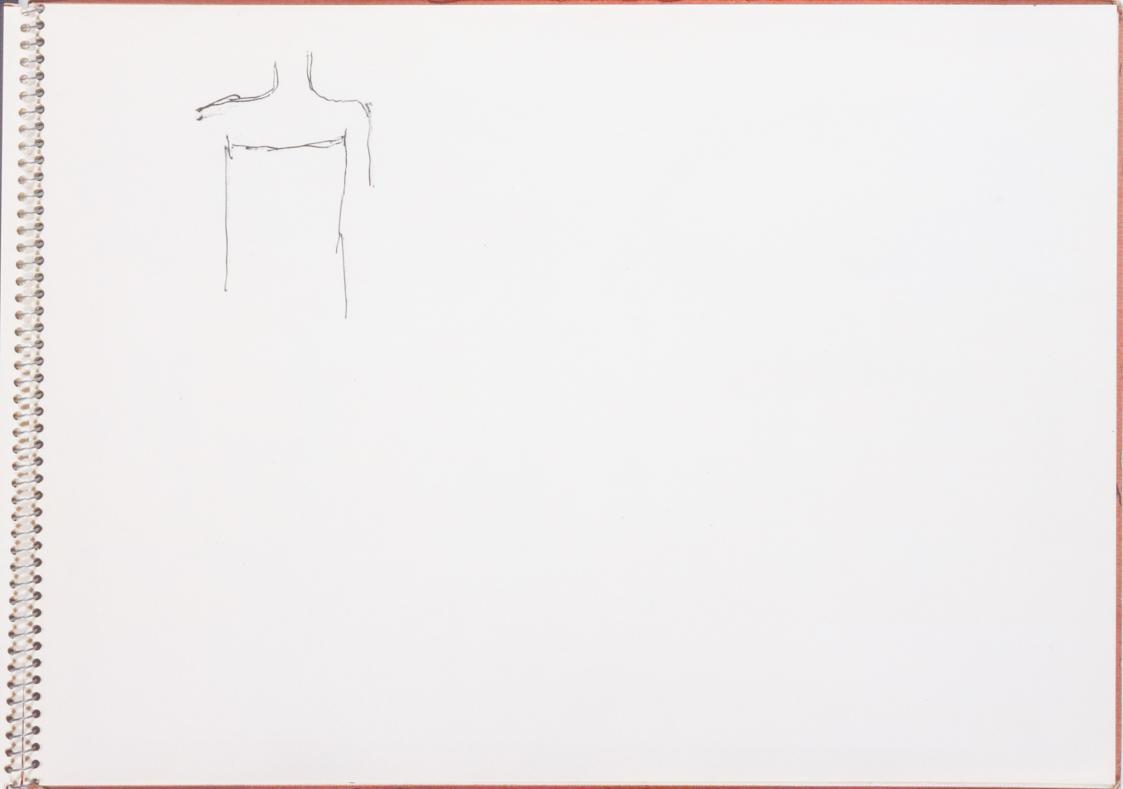 Fritz Wotruba, Torso, undatiert, Kugelschreiber (schwarz) auf Papier
, Blattmaße: 23,2 × 32 cm…