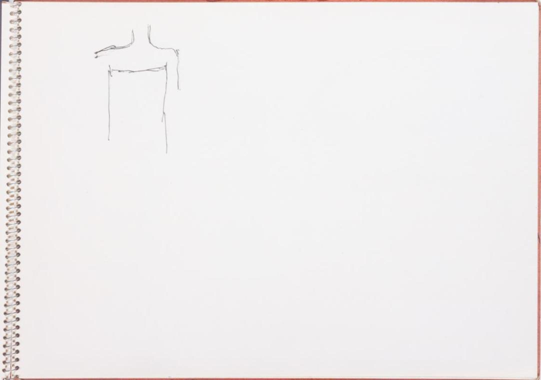 Fritz Wotruba, Torso, undatiert, Kugelschreiber (schwarz) auf Papier
, Blattmaße: 23,2 × 32 cm…