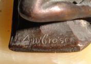 Gustinus Ambrosi, Diana, Detail: Bezeichnung, um 1920, Bronze, H: 8 cm, Belvedere, Wien, Inv.-N…