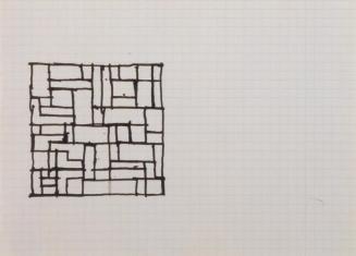 Fritz Wotruba, Entwurf für ein Eisengitter, 1963–1964, Tusche mit Feder auf Papier
, Blattmaße…