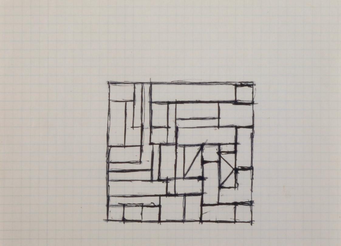 Entwurf für Eisengittertore für das Blutgassenviertel im Wien, Innere Stadt