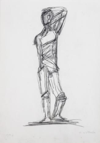 Fritz Wotruba, Stehende Figur, 1974, Bleistift auf Papier, Blattmaße: 34,2 × 24,2 cm, Belvedere…