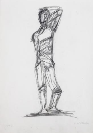 Fritz Wotruba, Stehende Figur, 1974, Bleistift auf Papier, Blattmaße: 34,2 × 24,2 cm, Belvedere ...