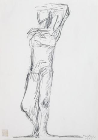Fritz Wotruba, Figur, 1973, Bleistift auf Papier, Blattmaße: 34,2 × 24,2 cm, Belvedere, Wien, I…