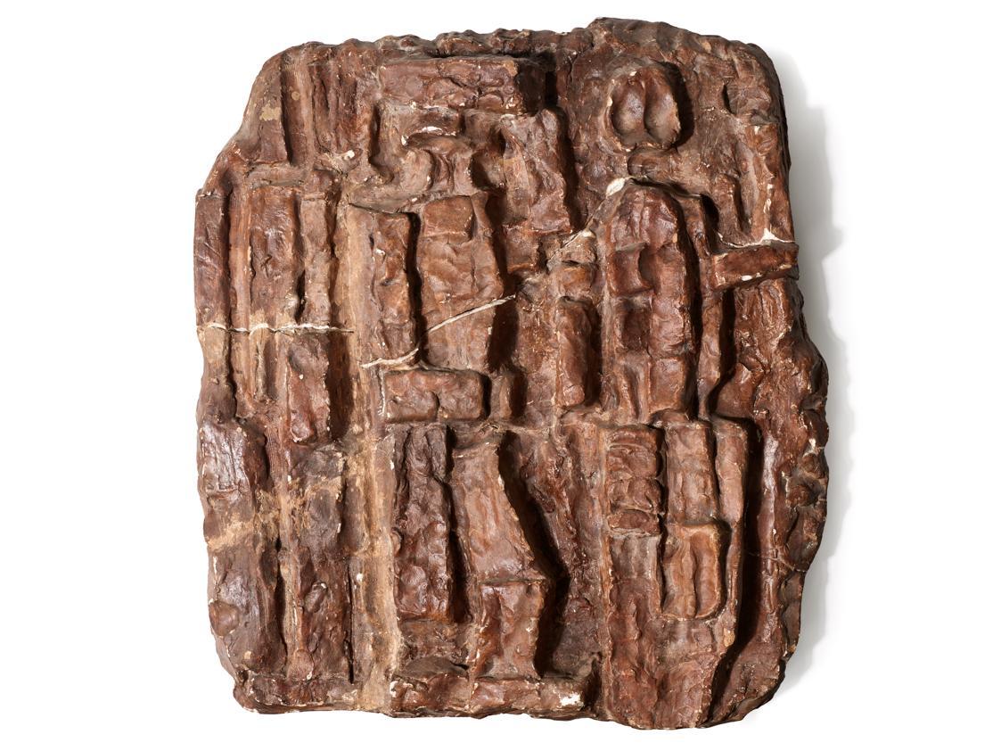 Relief mit drei Figuren