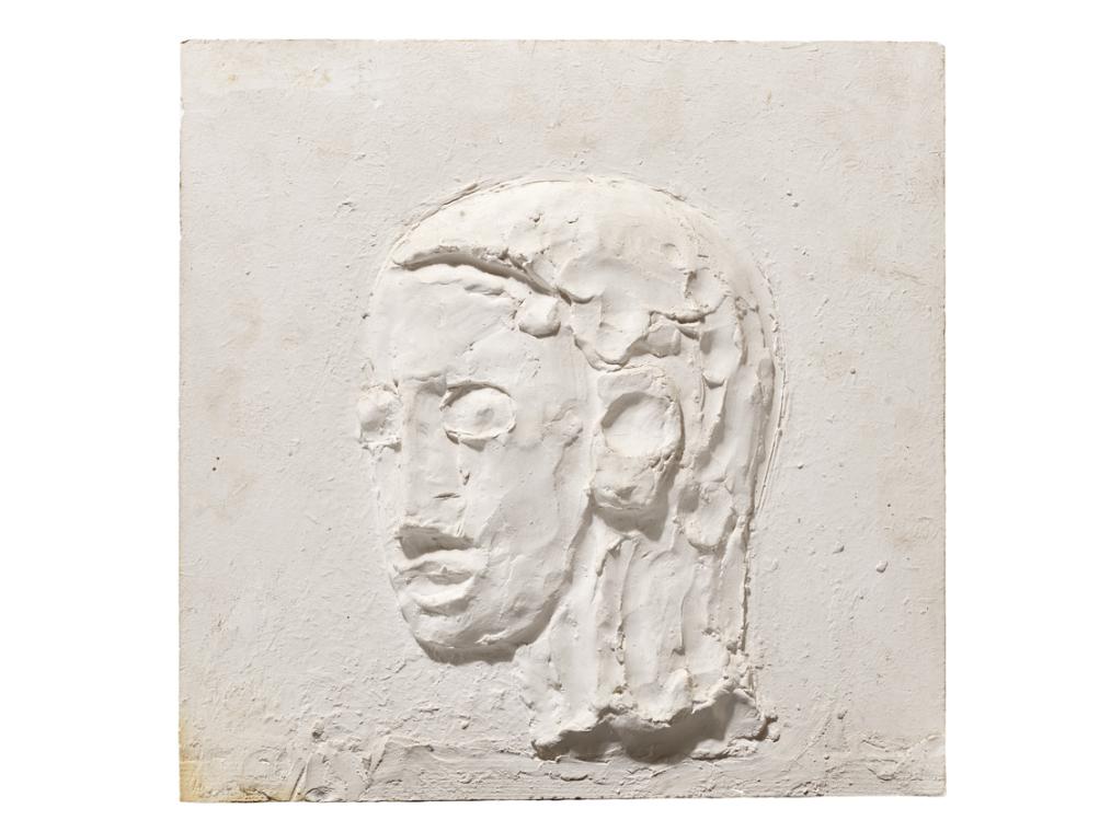 Fritz Wotruba, Kopf, 1970, Gipsguss nach Tonmodell, 32,5 × 33 × 4,5 cm, Belvedere, Wien, Inv.-N…