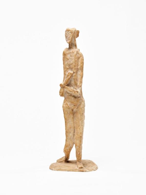 Fritz Wotruba, Kleine Stehende, 1948, Gipsguss nach Tonmodell, 38,5 × 13 × 11 cm, Belvedere, Wi…