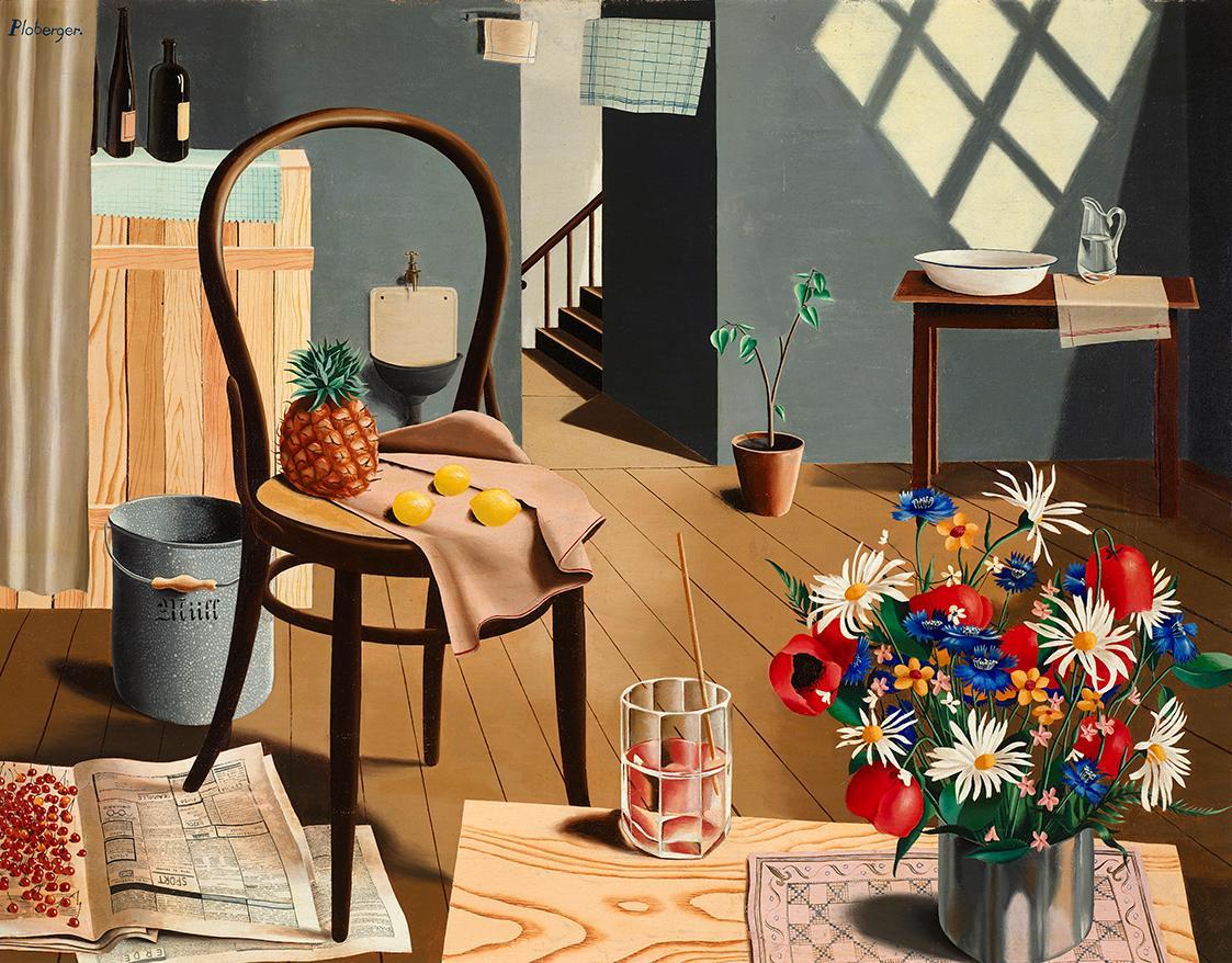 Herbert Ploberger, Stillleben, 1926, Öl auf Leinwand, 56 x 72 cm, Belvedere, Wien, Inv.-Nr. 608…