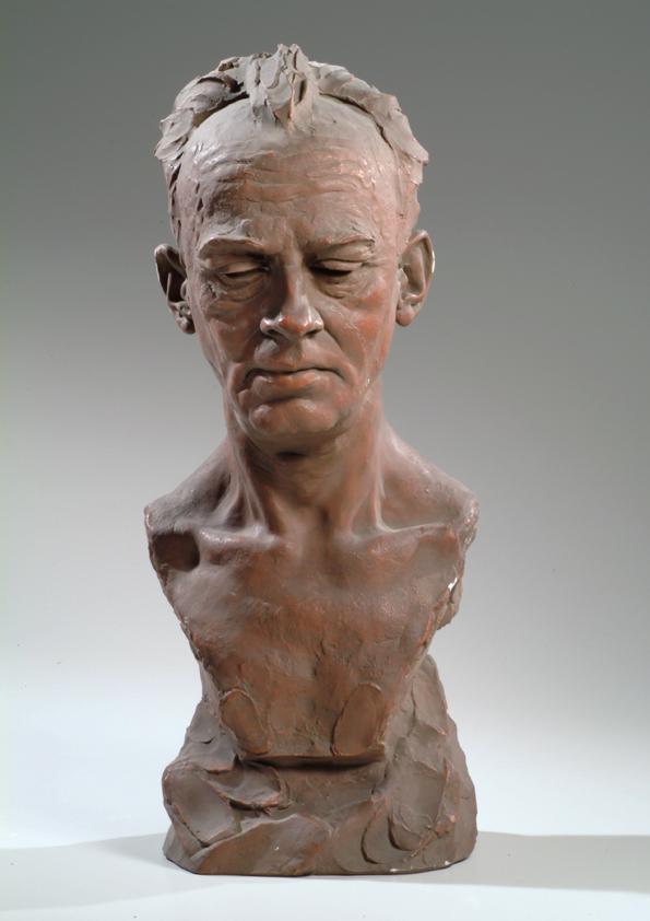 Gustinus Ambrosi, Gustav Karl Bienek, 1949, Gips, getönt, H: 57 cm, Belvedere, Wien, Inv.-Nr. A…