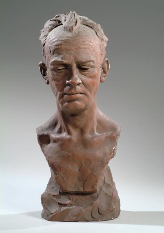 Gustinus Ambrosi, Gustav Karl Bienek, 1949, Gips, getönt, H: 57 cm, Belvedere, Wien, Inv.-Nr. A…