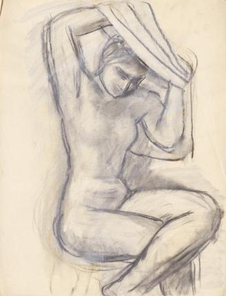 Walther Gamerith, Aktstudie, undatiert, Kohle und Kreide auf Papier, 64 × 49 cm, Belvedere, Wie…