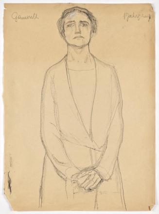 Walther Gamerith, Bildnis einer Dame, undatiert, Kohle auf Papier, 62,5 × 45 cm, Belvedere, Wie…