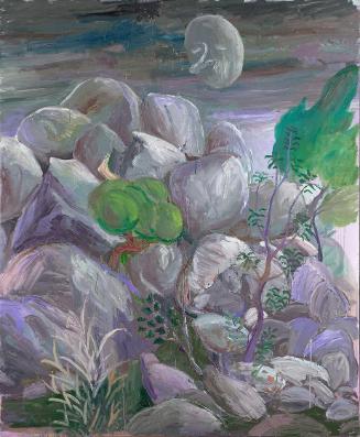 Nazim Ünal Yilmaz, Moonlight Erosion, 2017, Öl auf Leinwand, 165 × 140 cm, Ankauf aus Mitteln d…