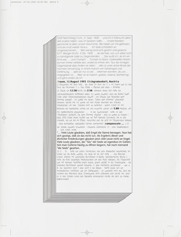 Irene Hohenbüchler, enceinte, 1994, Computerzeichnung, Text, 32,4 × 25 cm, Belvedere, Wien, Inv…