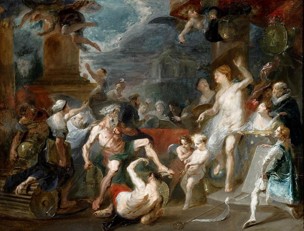 Franz Anton Maulbertsch, Allegorie auf eine Preisverteilung an der Wiener Akademie unter Wenzel…