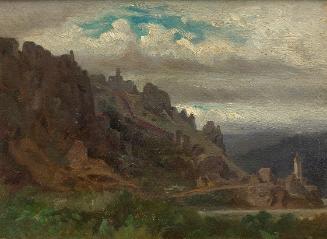 Leopold Till, Ansicht von Dürnstein, um 1880, Öl auf Karton, 19,5 × 28 cm, Belvedere, Wien, Inv…