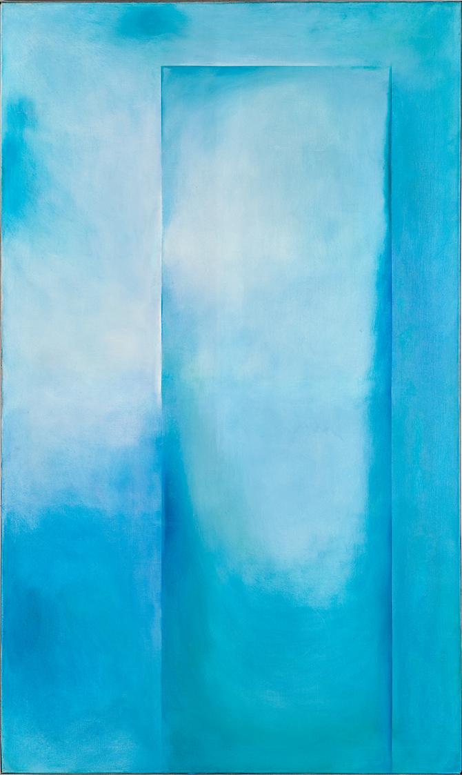 Rudolf Goessl, Ohne Titel, 1970, Acryl auf Leinwand, 200 × 120 cm, Belvedere, Wien, Inv.-Nr. 11…